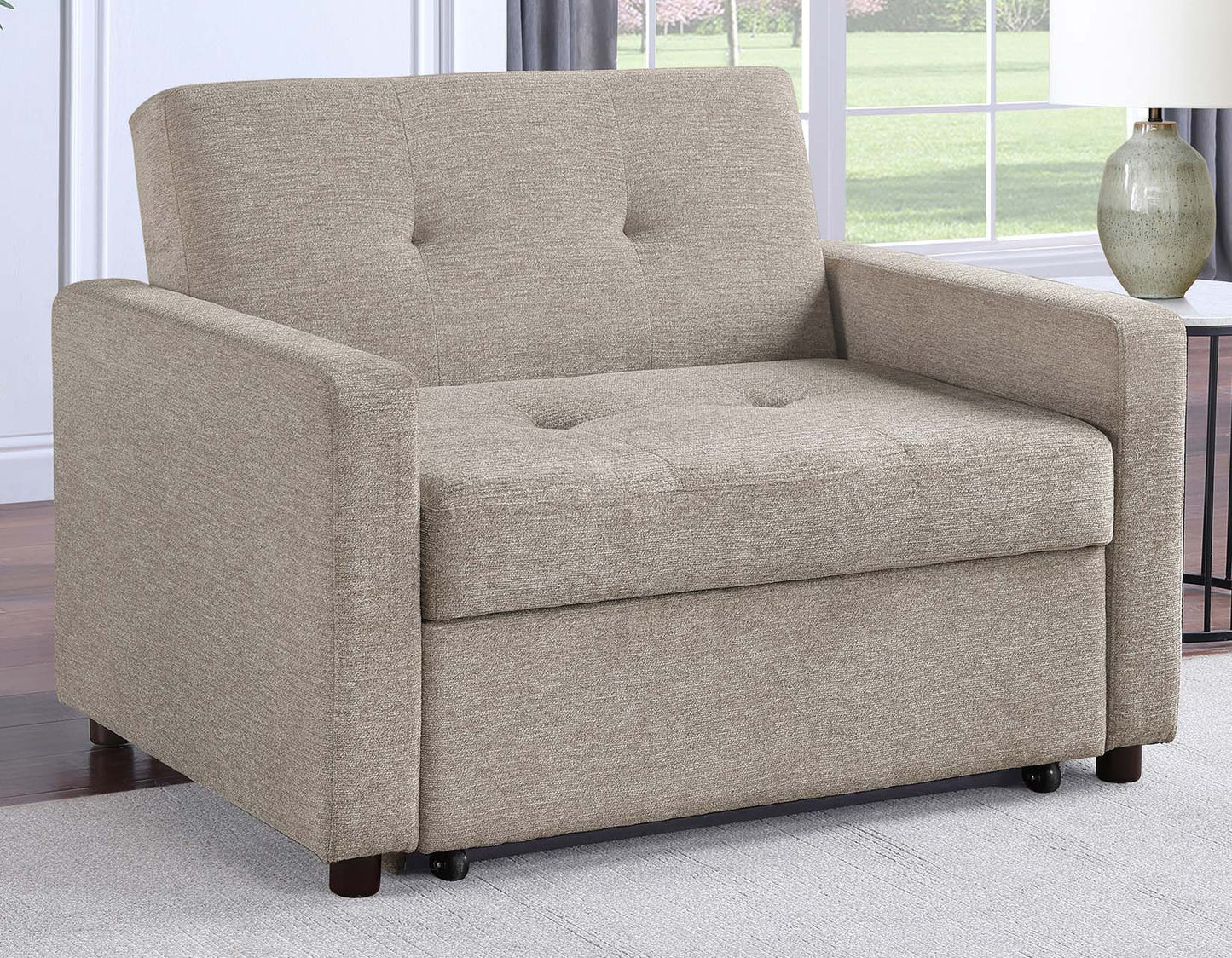 Noah Brown Convertible Sleeper Chair-and-a-Half by Steve Silver