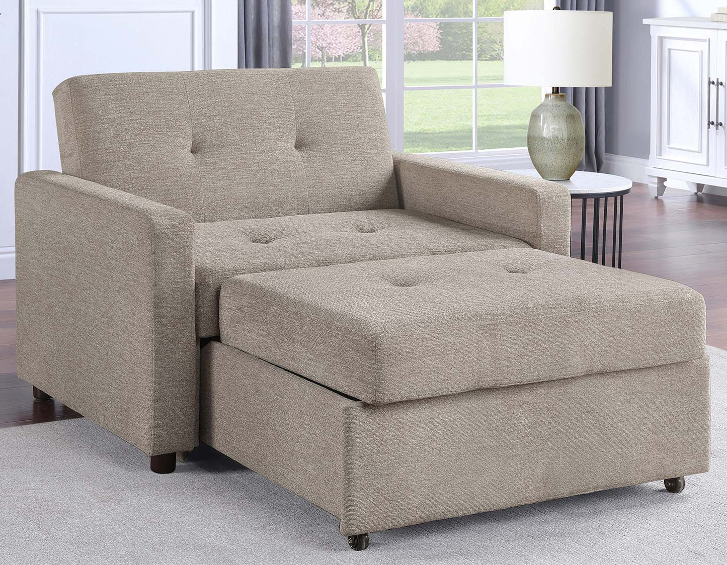Noah Brown Convertible Sleeper Chair-and-a-Half by Steve Silver