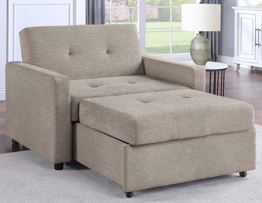 Noah Brown Convertible Sleeper Chair-and-a-Half by Steve Silver