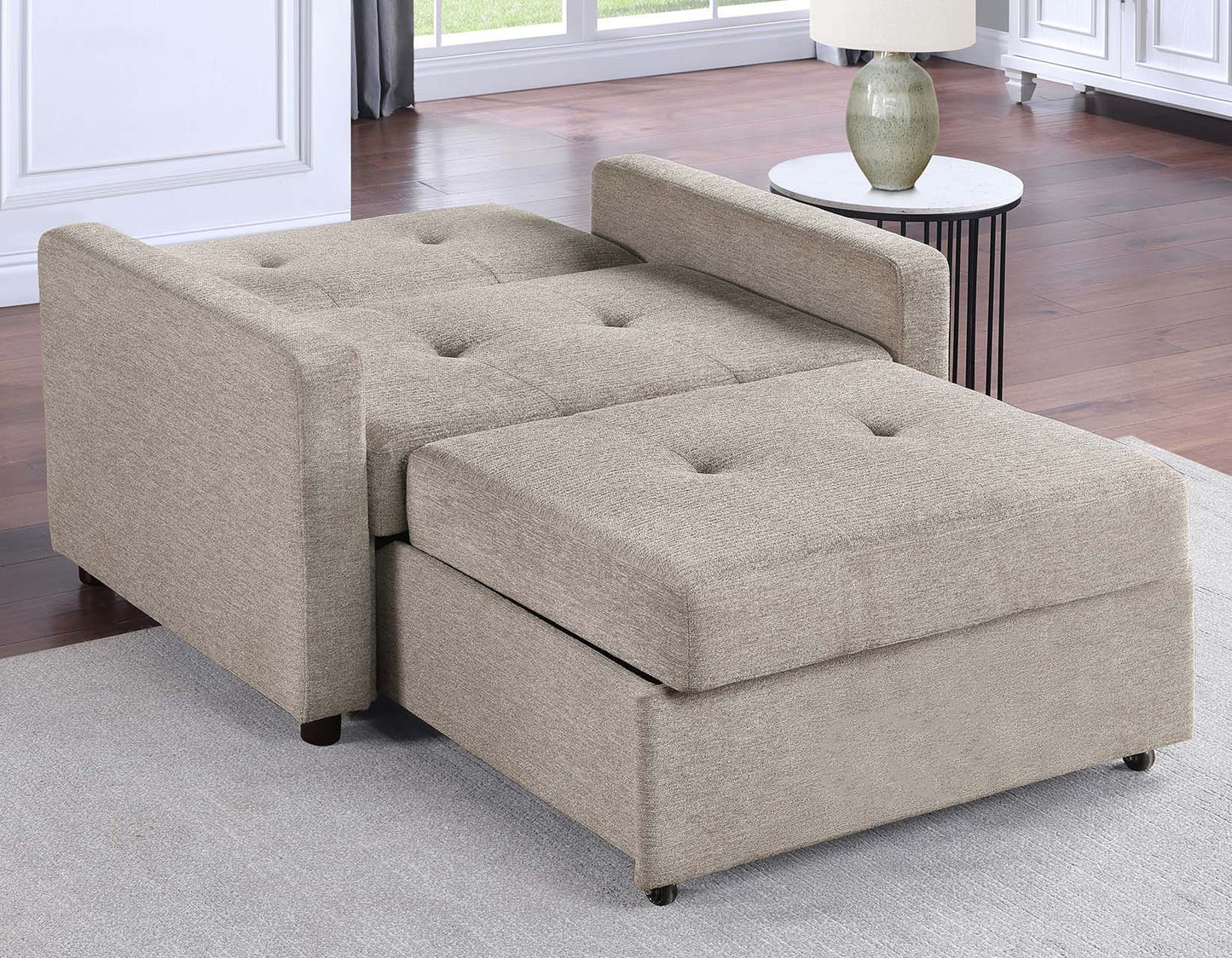 Noah Brown Convertible Sleeper Chair-and-a-Half by Steve Silver