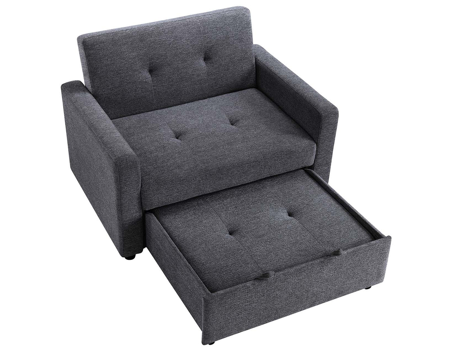 Noah Gray Convertible Sleeper Chair-and-a-Half by Steve Silver