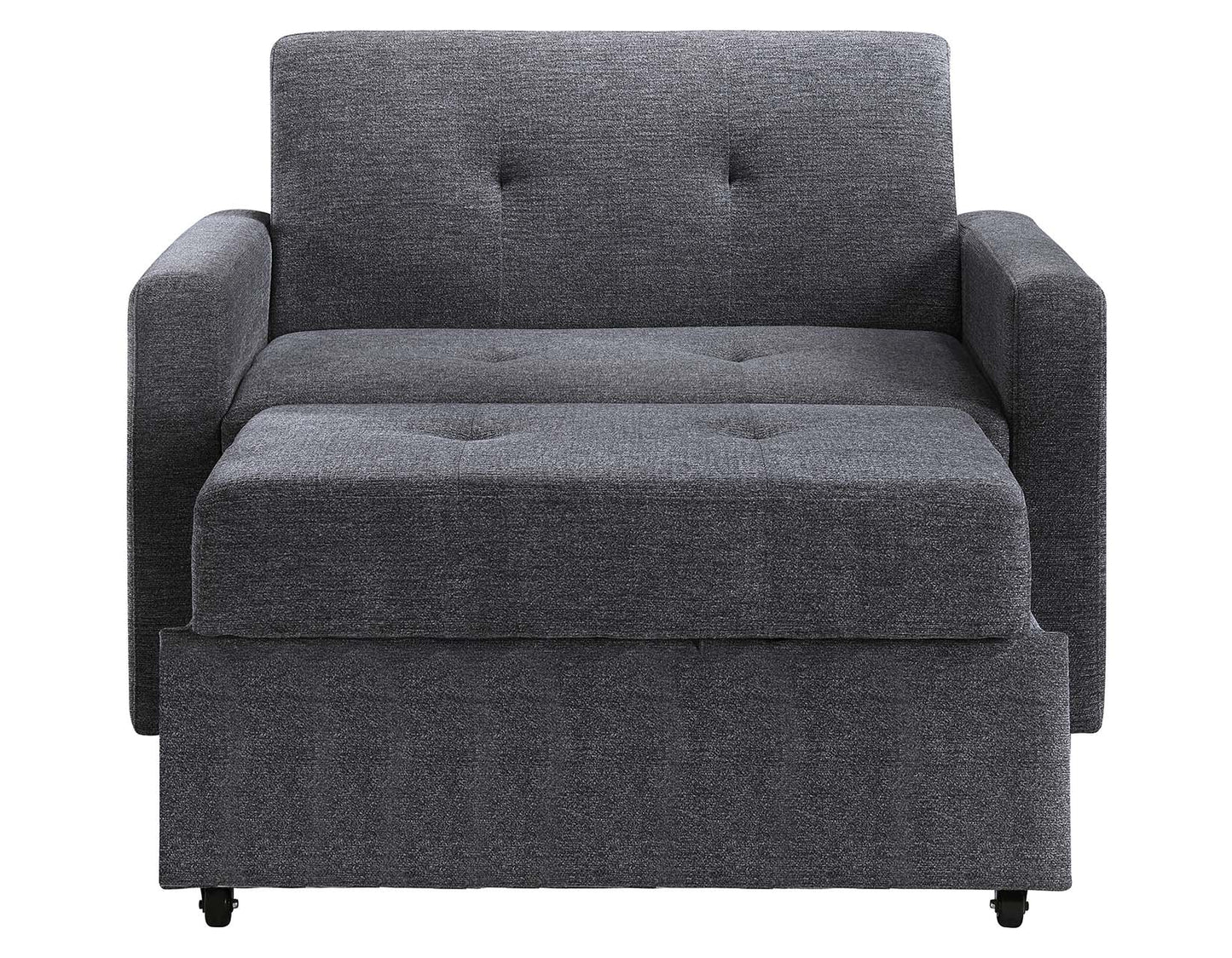 Noah Gray Convertible Sleeper Chair-and-a-Half by Steve Silver