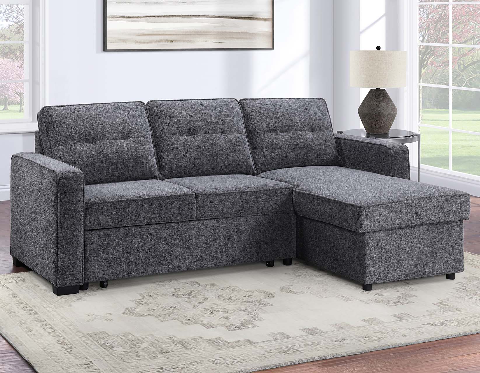 Noah Gray Convertible Storage Sleeper Chofa by Steve Silver – Dallas ...