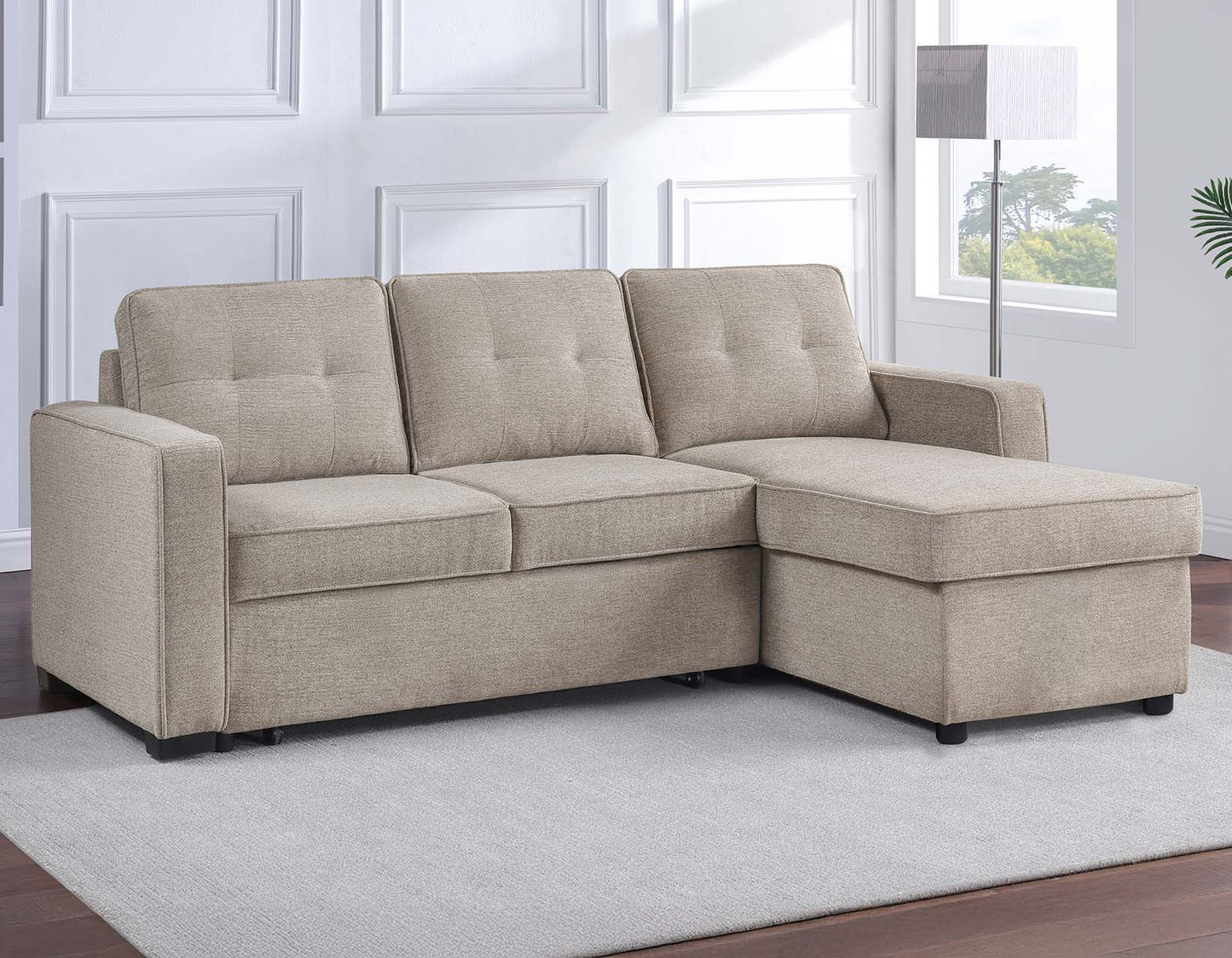 Noah Tan Convertible Storage Sleeper Chofa by Steve Silver