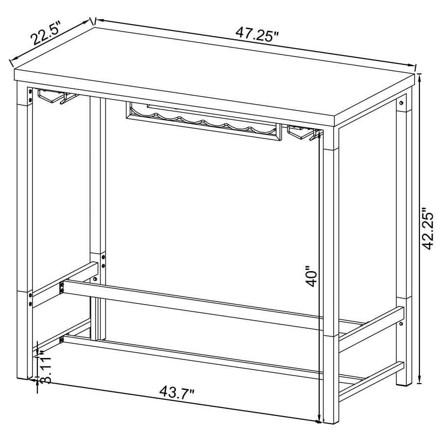 Norcrest Bar Table by Coaster