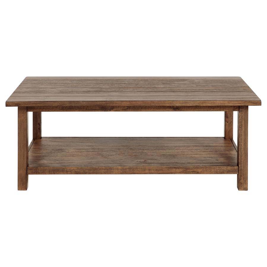 Payne Distressed Brown Coffee Table with Drawer by Coaster