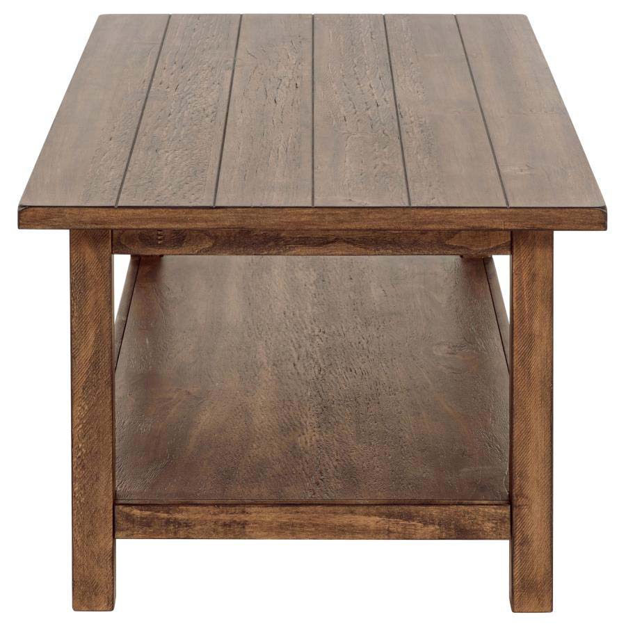 Payne Distressed Brown Coffee Table with Drawer by Coaster