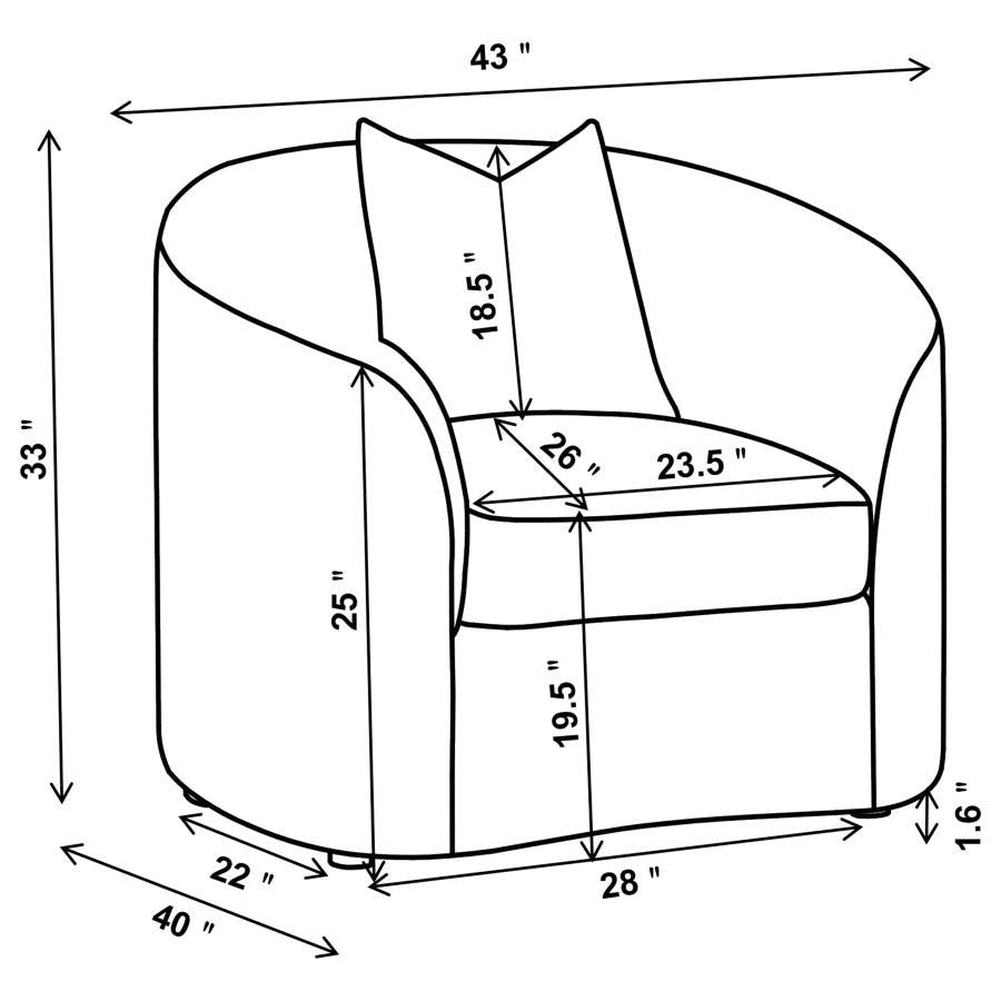 Rainn Sofa, Love Seat, and Chair by Coaster