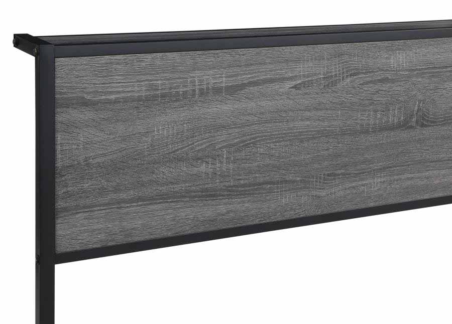 Full Ricky Grey Panel Metal Bed Frame by Coaster