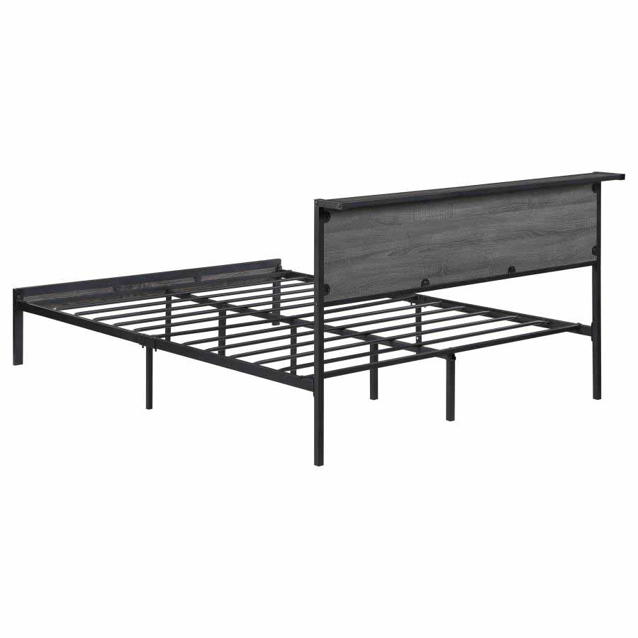 Full Ricky Grey Panel Metal Bed Frame by Coaster