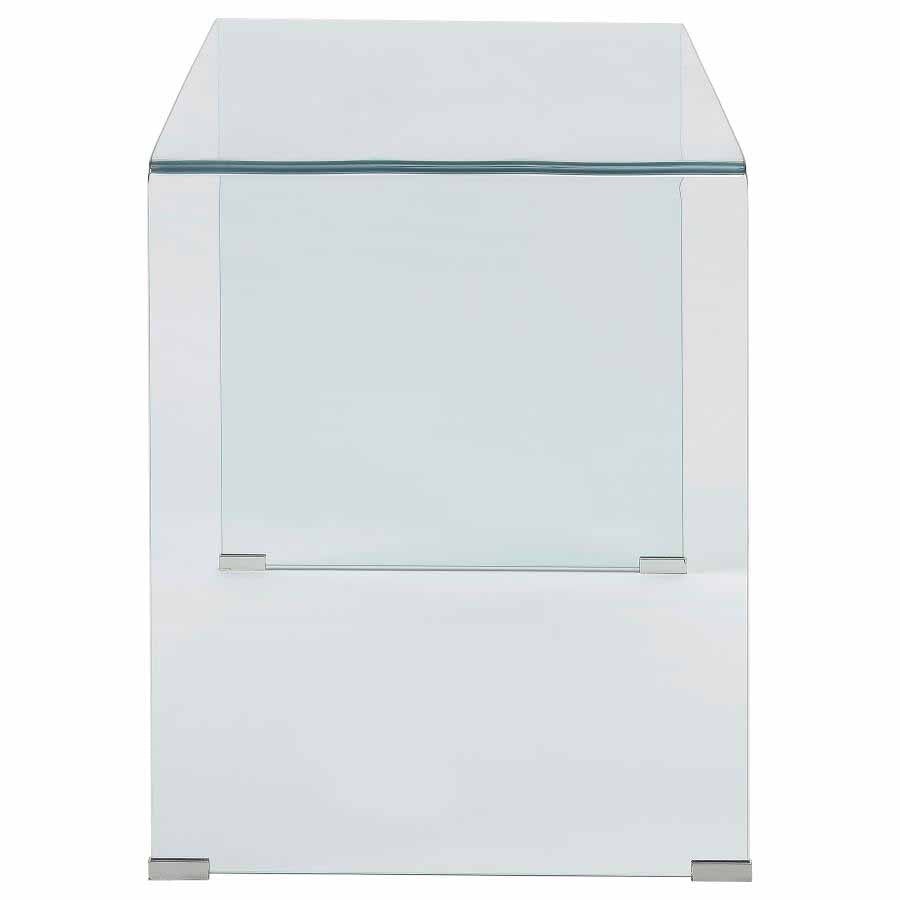 Ripley Tempered Glass Writing Desk by Coaster