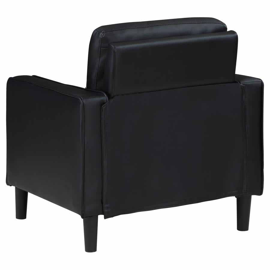 Ruth Black Sofa, Love Seat, and Chair by Coaster