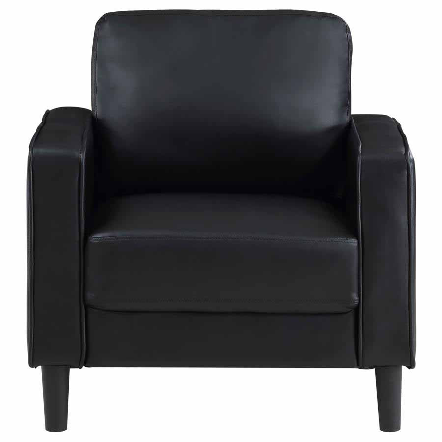 Ruth Black Sofa, Love Seat, and Chair by Coaster