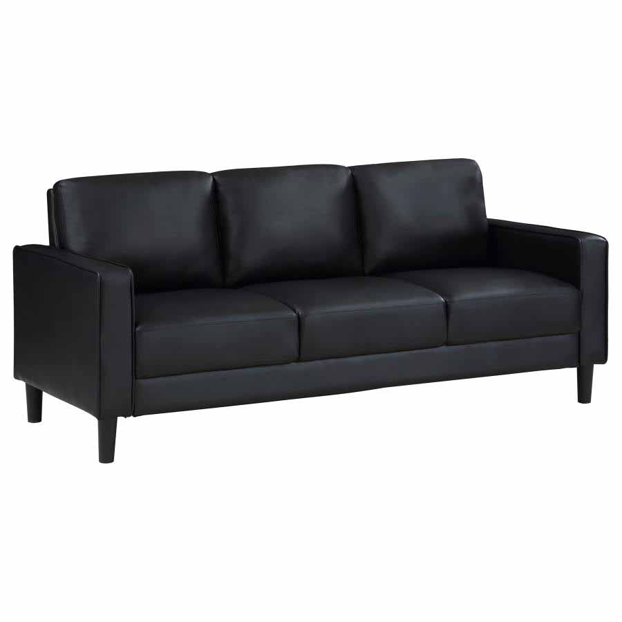 Ruth Black Sofa, Love Seat, and Chair by Coaster