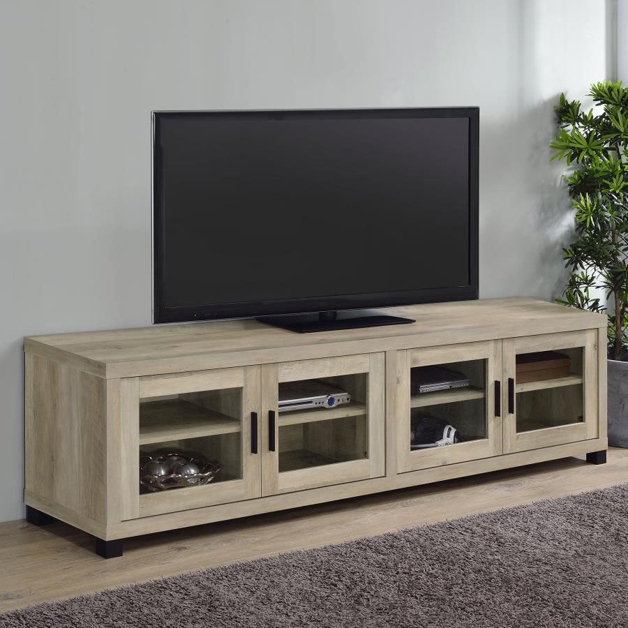 Sachin Distressed Pine TV Stand by Coaster