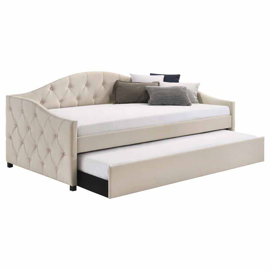 Sadie Taupe Daybed with Trundle by Coaster