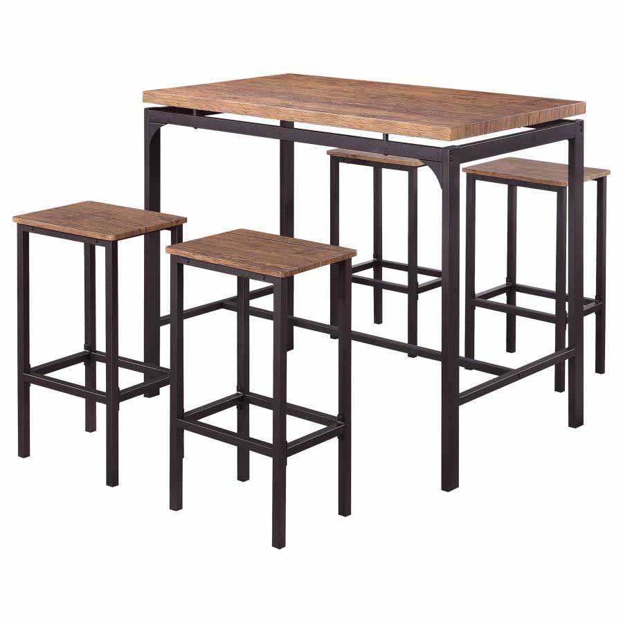 Santana Bar Height Set (table and 4 stools) by Coaster