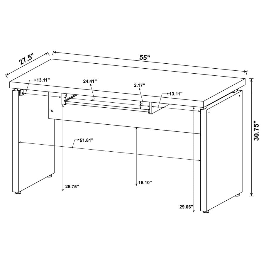 Skylar 2-piece Desk Set with File Cabinet by Coaster