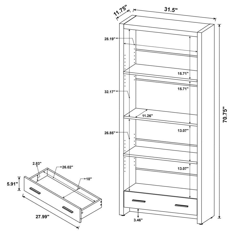 Skylar Bookcase by Coaster