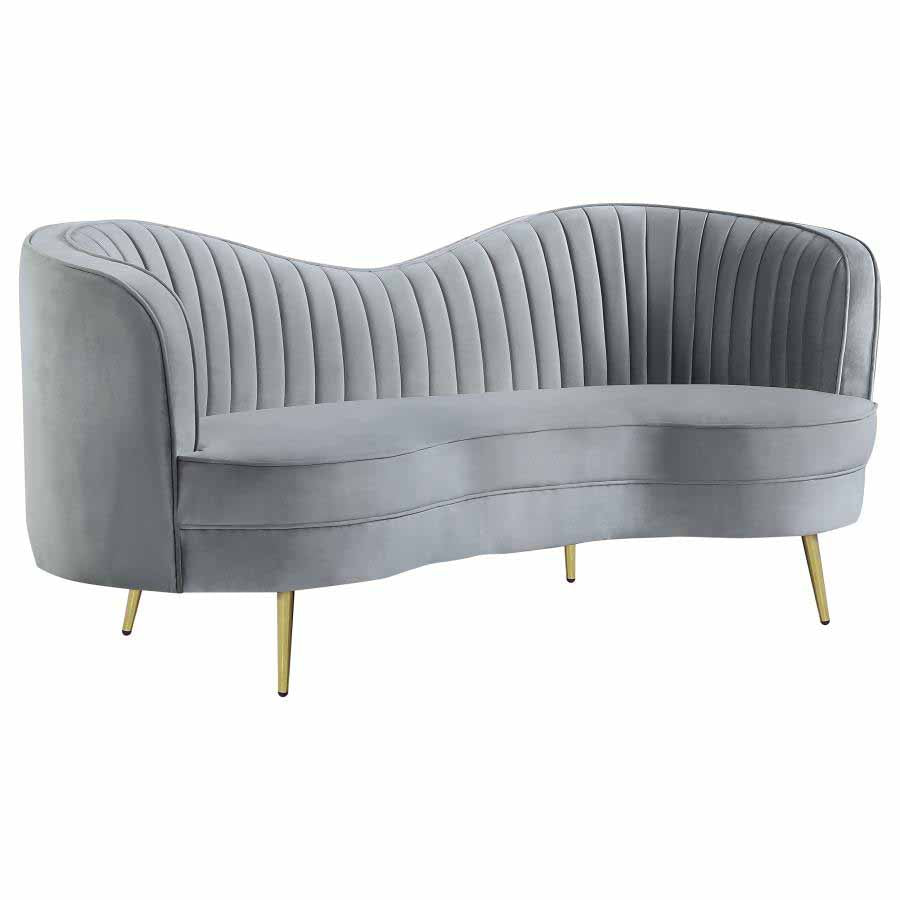 Sophia Grey Camel Love Seat  by Coaster