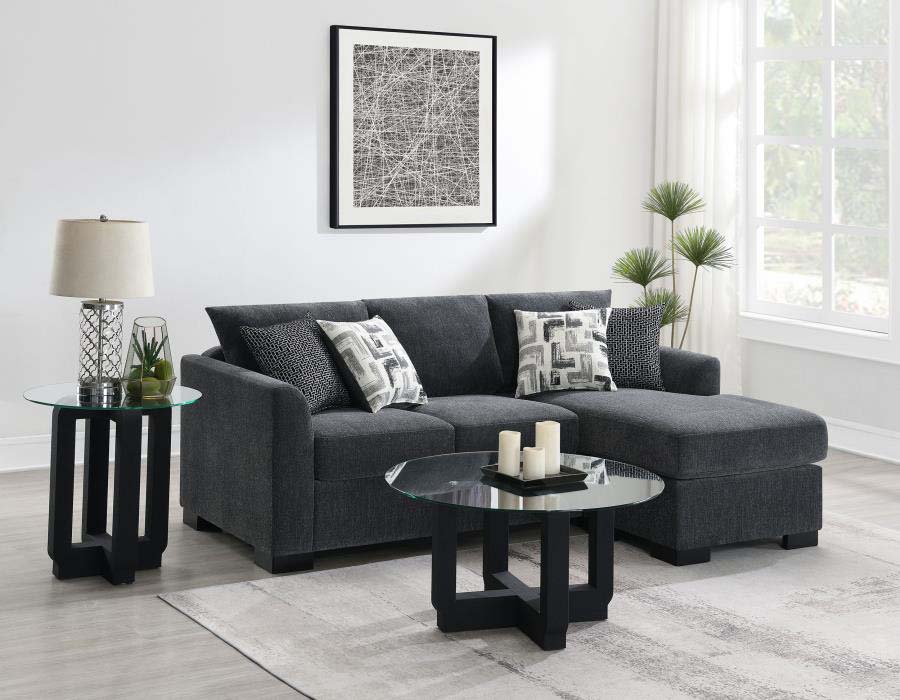 Storey Dark Grey Sleeper Sectional by Coaster