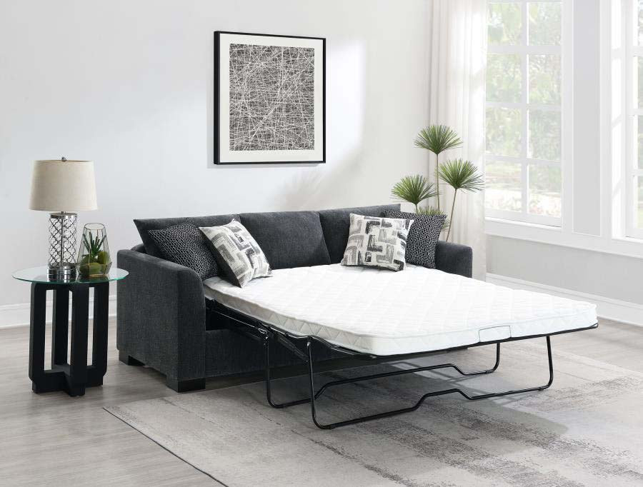 Storey Dark Grey Sleeper Sectional by Coaster