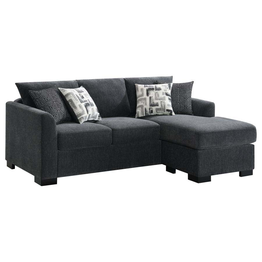 Storey Dark Grey Sleeper Sectional by Coaster