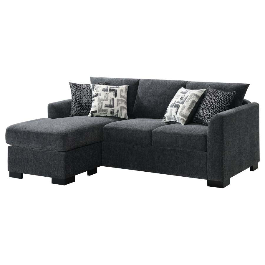 Storey Dark Grey Sleeper Sectional by Coaster