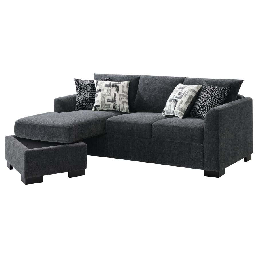 Storey Dark Grey Sleeper Sectional by Coaster