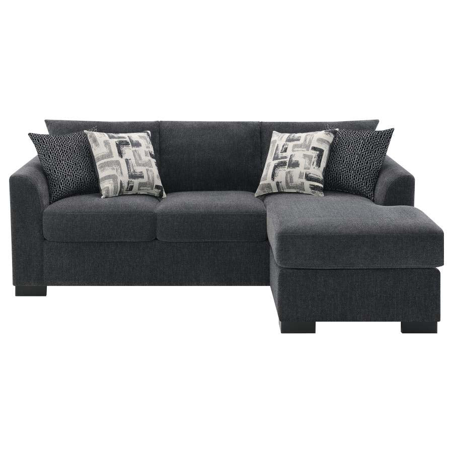 Storey Dark Grey Sleeper Sectional by Coaster