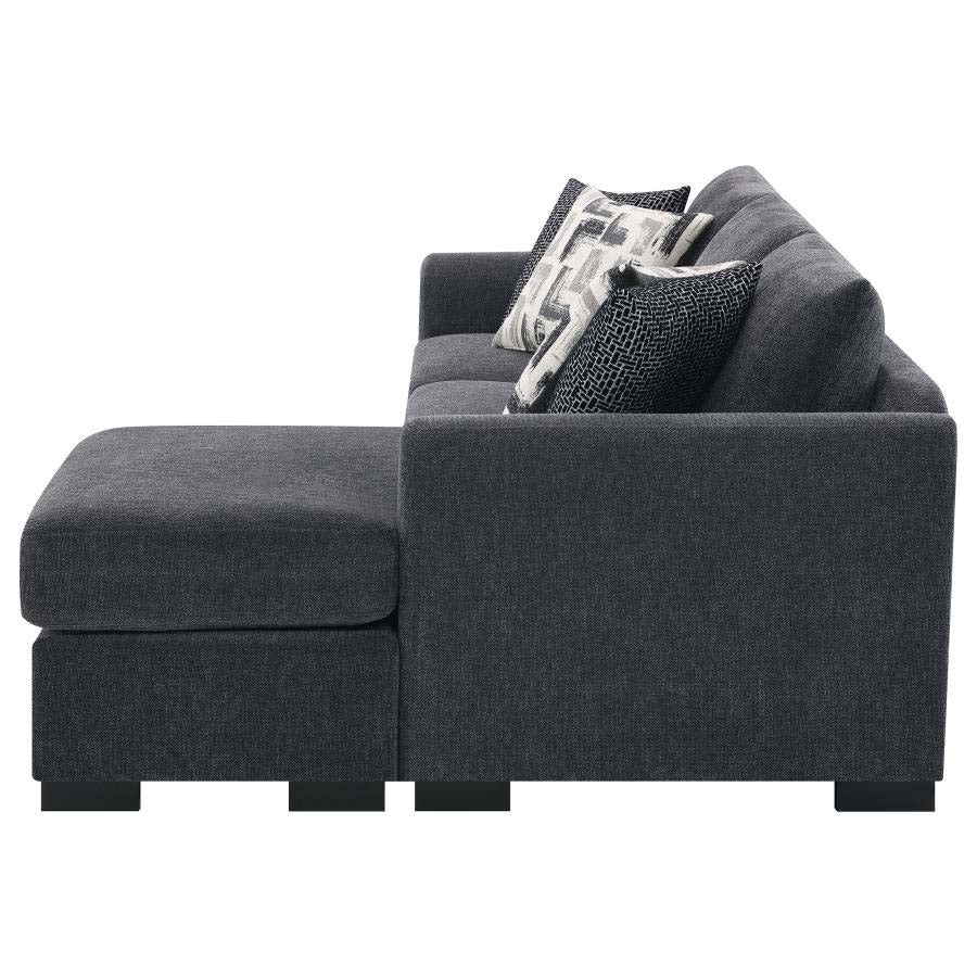 Storey Dark Grey Sleeper Sectional by Coaster