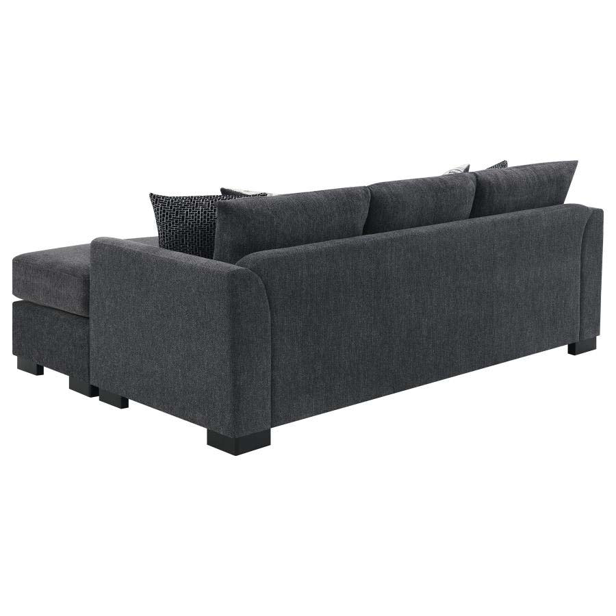 Storey Dark Grey Sleeper Sectional by Coaster