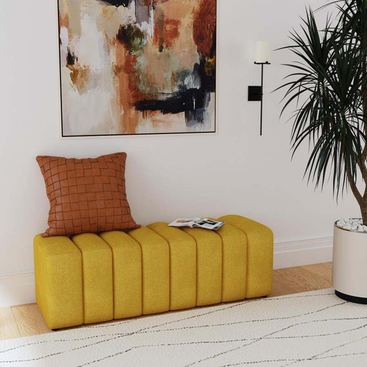 Summer Mustard Yellow Accent Bench by Coaster