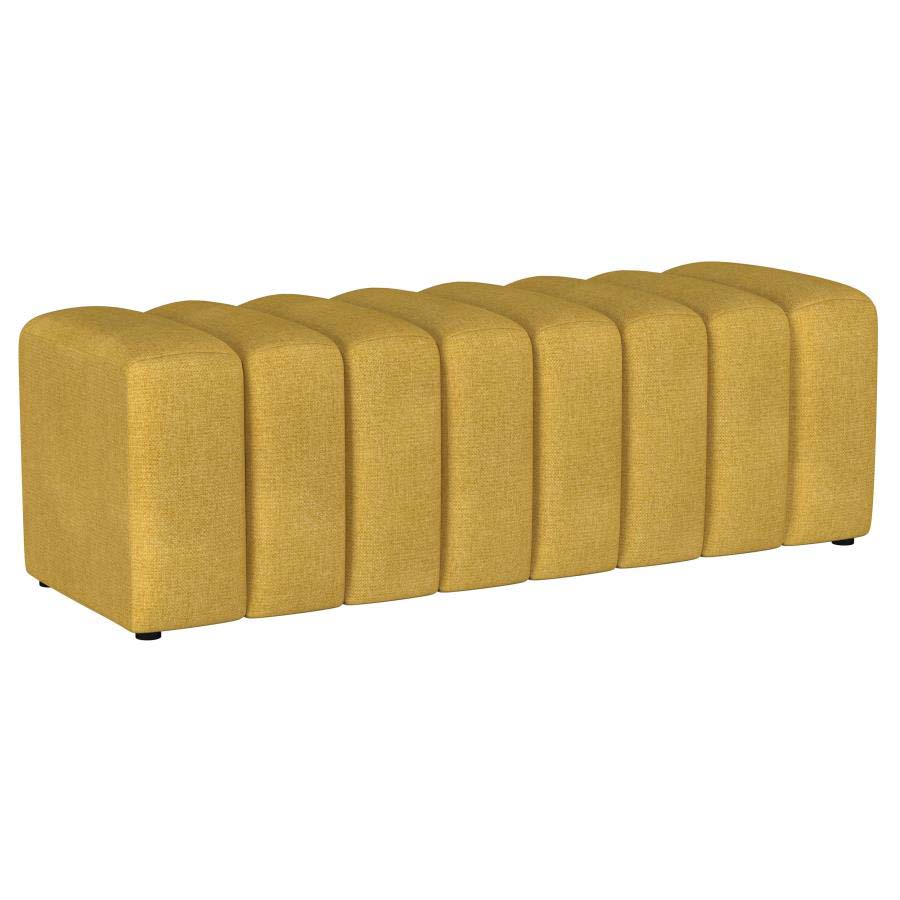 Summer Mustard Yellow Accent Bench by Coaster