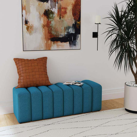 Summer Peacock Blue Accent Bench by Coaster