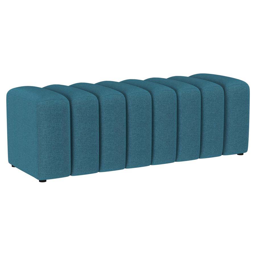Summer Peacock Blue Accent Bench by Coaster
