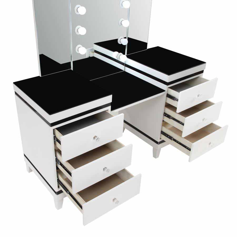 Talei 6-Drawer Vanity Set with Lighted Mirror & Stool by Coaster