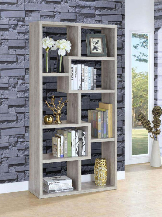 Theo Grey Driftwood Bookcase by Coaster