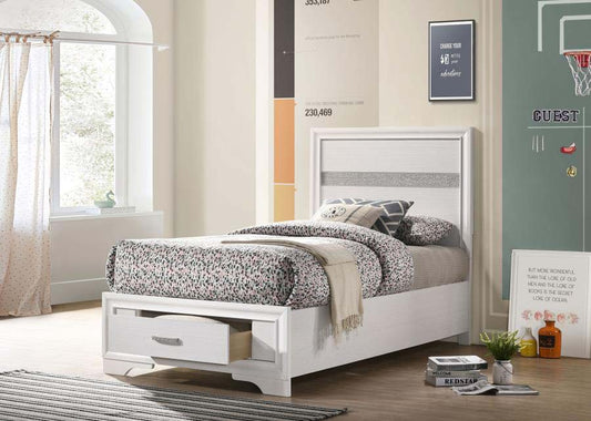 Twin Miranda White Storage Bed Frame by Coaster