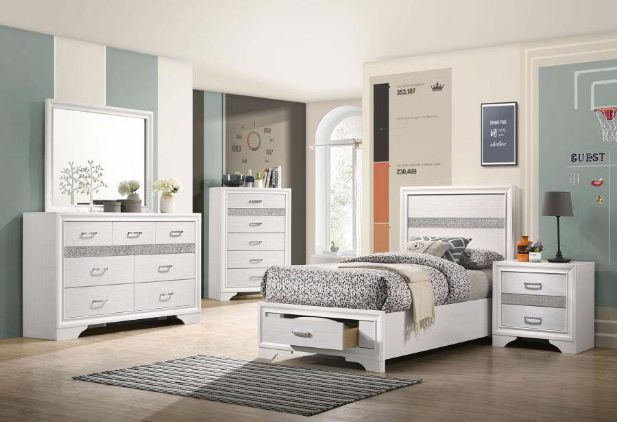 Twin Miranda Black Storage Bed Frame by Coaster