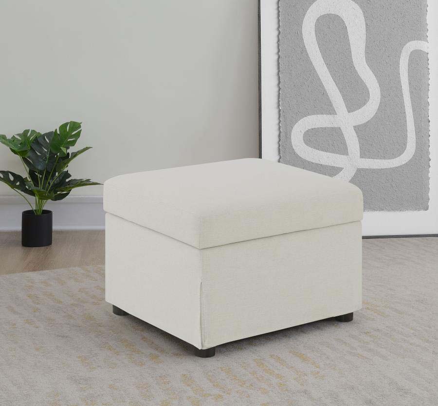 Winter Beige Storage Ottoman by Coaster