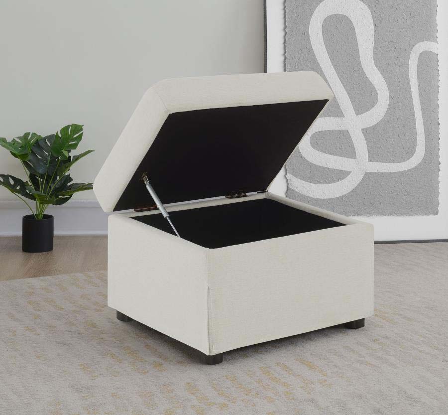Winter Beige Storage Ottoman by Coaster