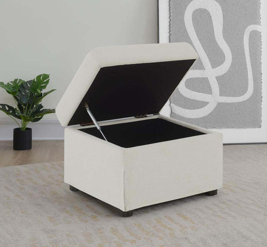 Winter Beige Storage Ottoman by Coaster