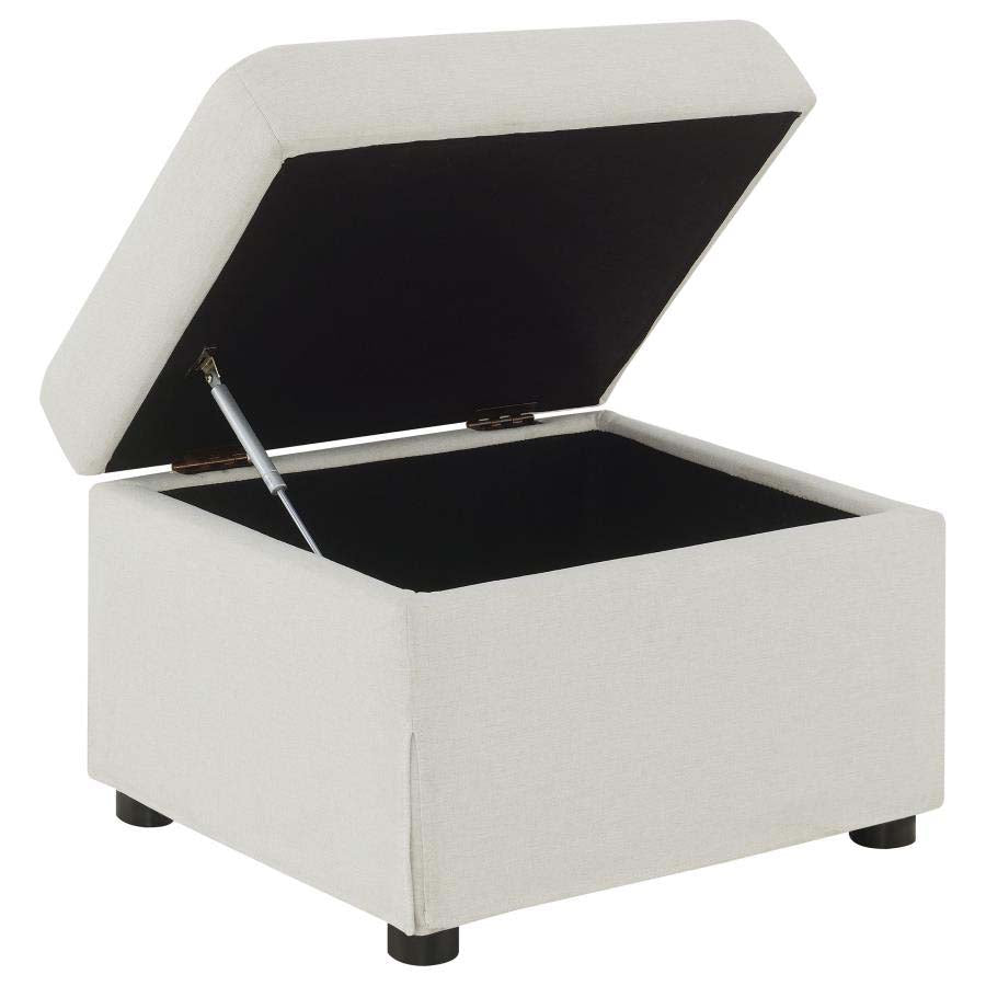 Winter Beige Storage Ottoman by Coaster