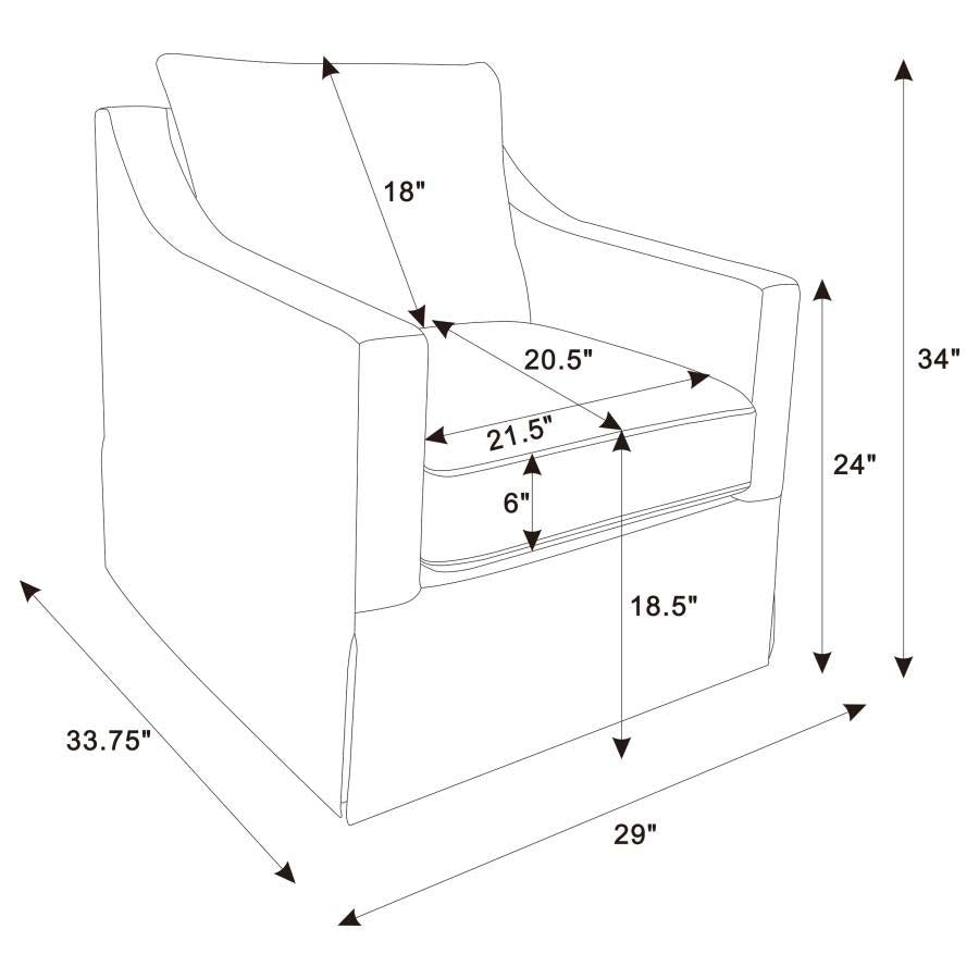 Winter Beige Swivel Accent Chair by Coaster