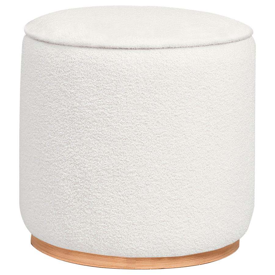 Zena Ivory Ottoman by Coaster