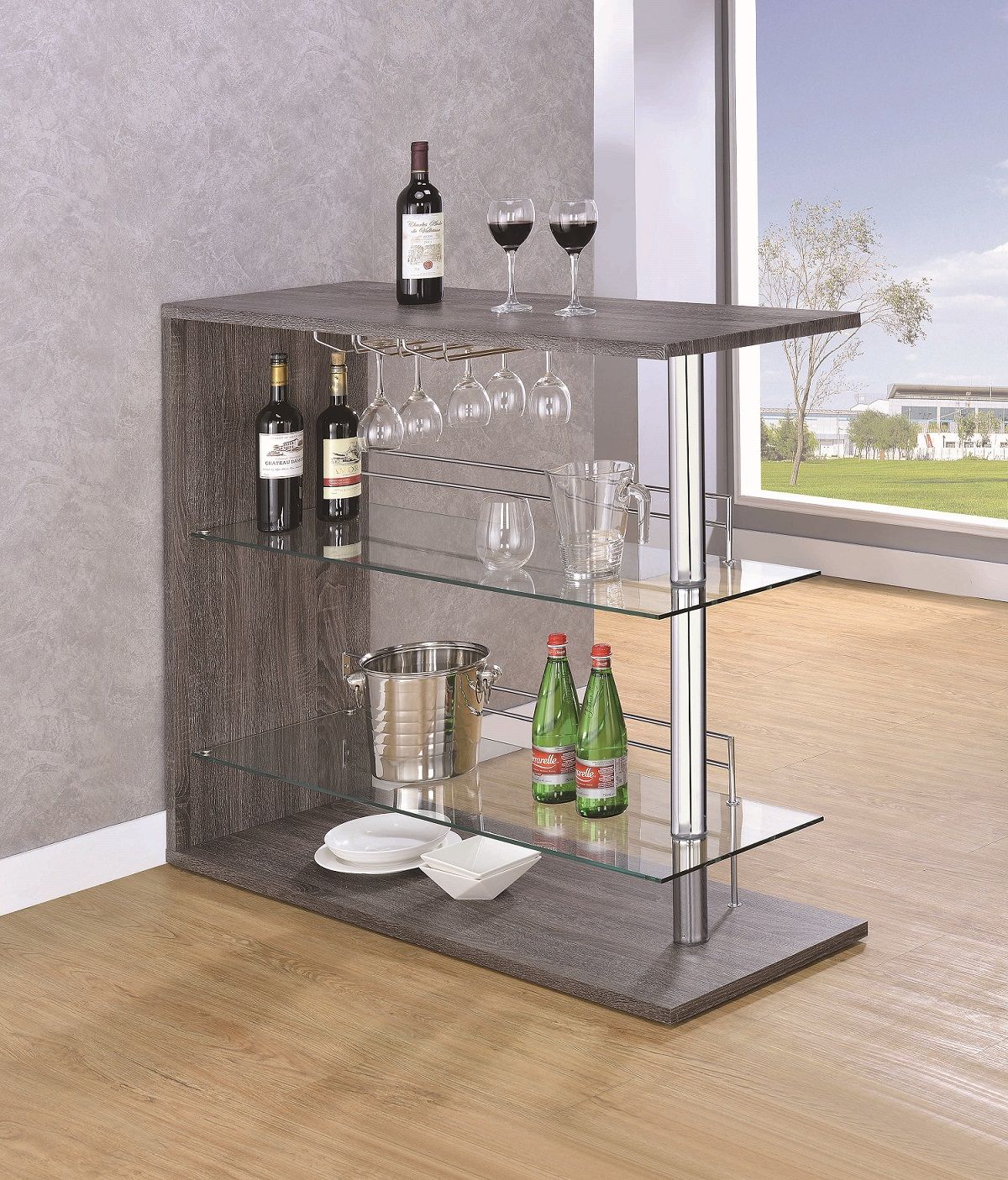 Prescott Weathered Grey Bar Unit by Coaster