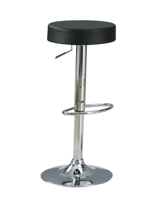 Ramses Black Bar Stool by Coaster (includes 1 bar stool)