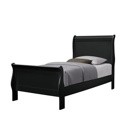 Twin Louis Philippe Black Bed Frame by Coaster