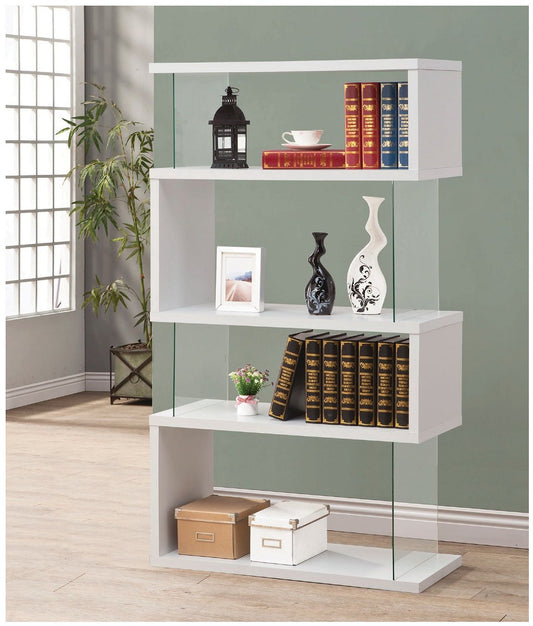 Emelle White Bookcase by Coaster